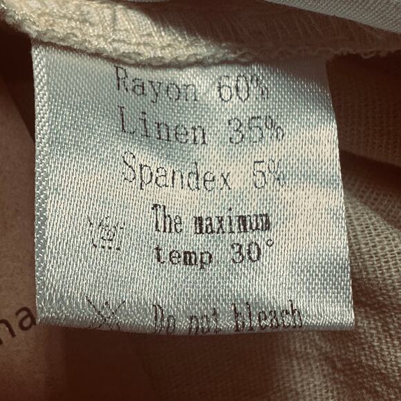 Nitagut Linen‎ Blend Shorts Womens sz 3XL Yellow Stretch Drawstring Airy NWT - Picture 8 of 10